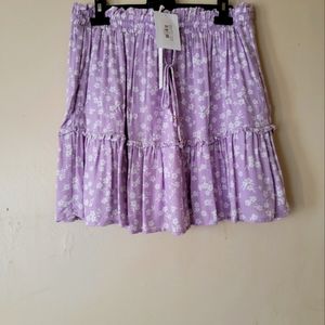 Crescent floral skirt